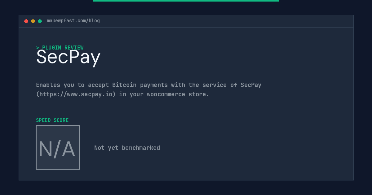 SecPay - MakeWPFast