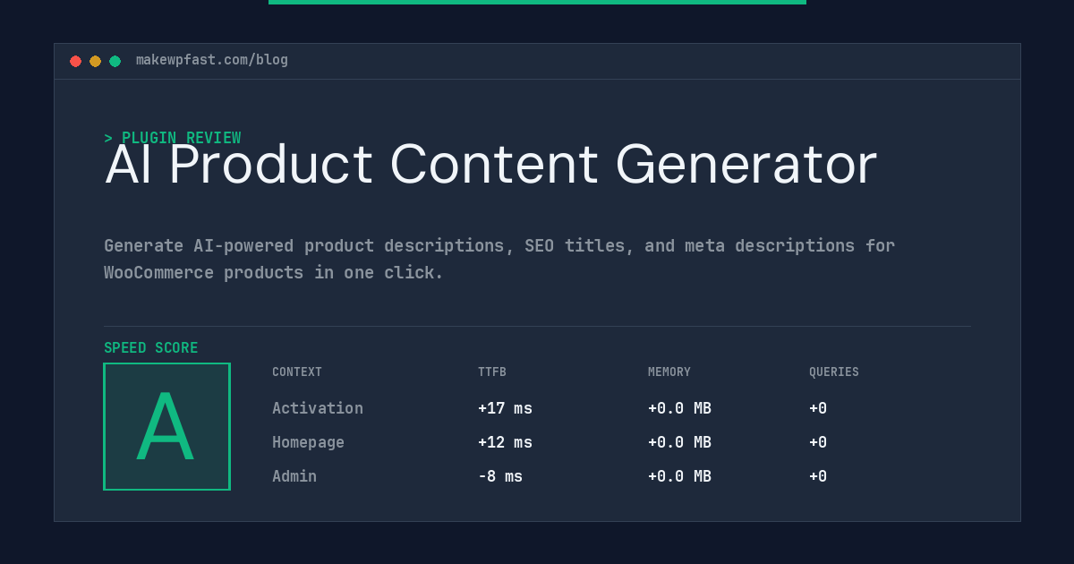 AI Product Content Generator - MakeWPFast