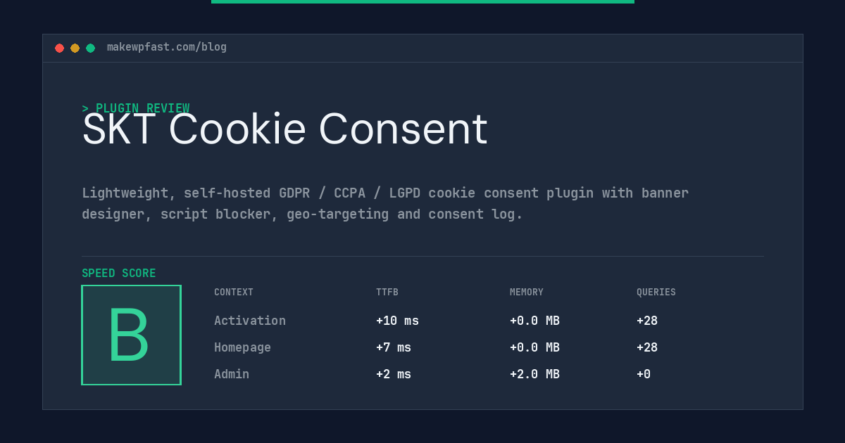 SKT Cookie Consent - MakeWPFast