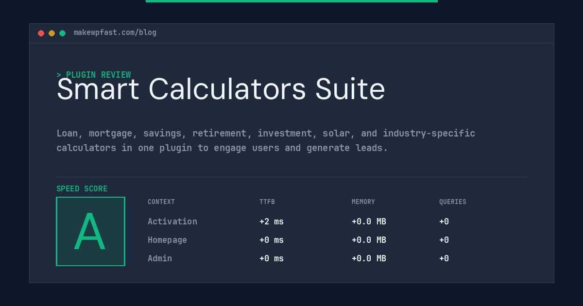 Smart Calculators Suite - MakeWPFast