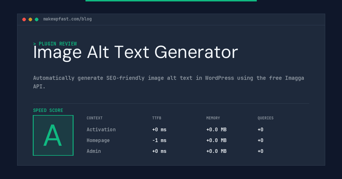 Image Alt Text Generator - MakeWPFast