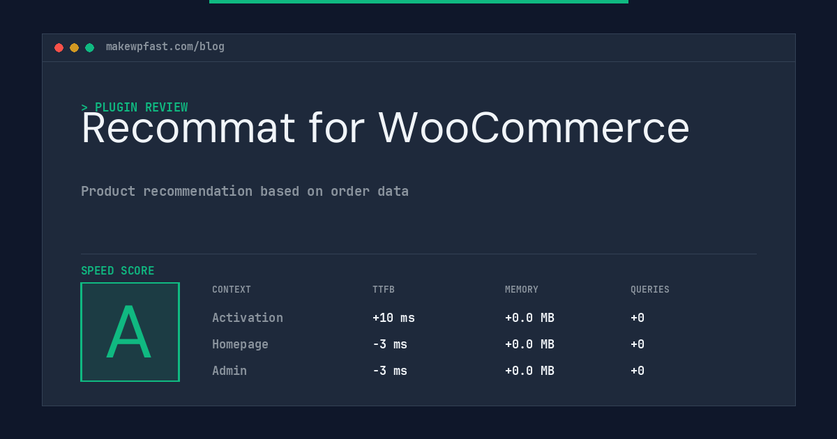 Recommat for WooCommerce - MakeWPFast