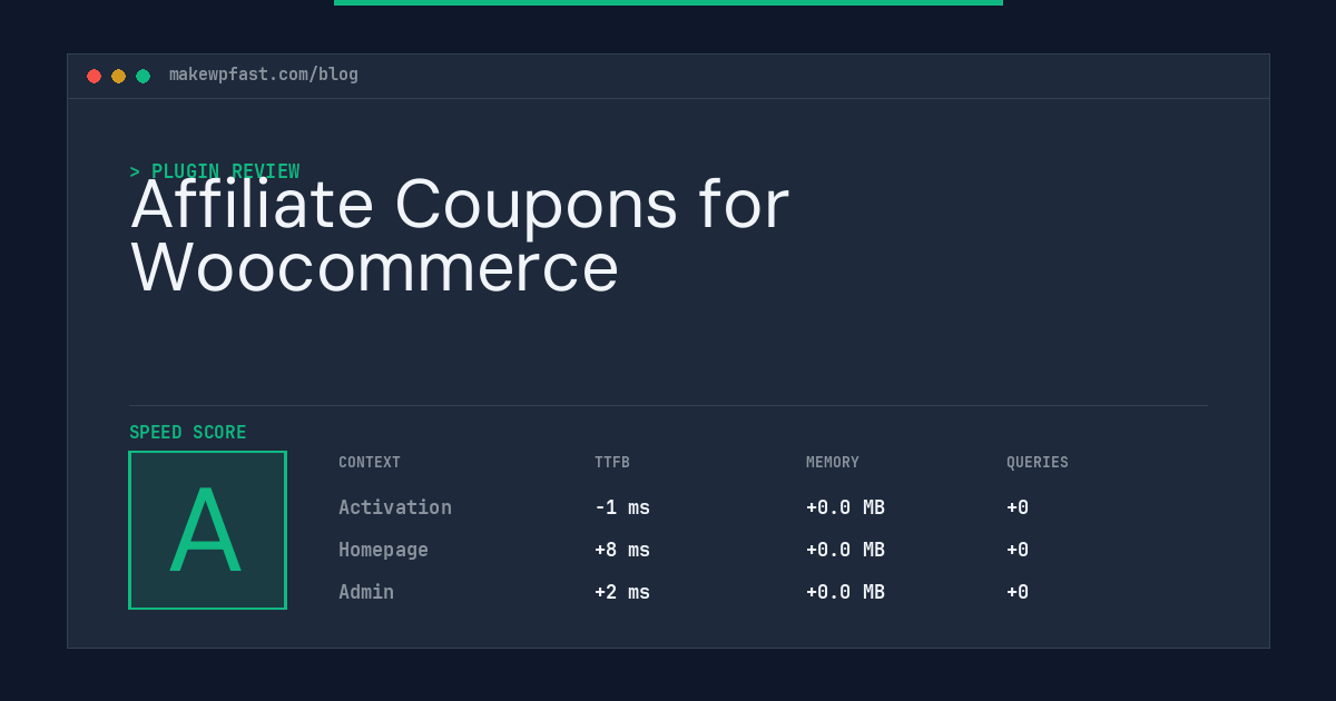Affiliate Coupons for Woocommerce - MakeWPFast