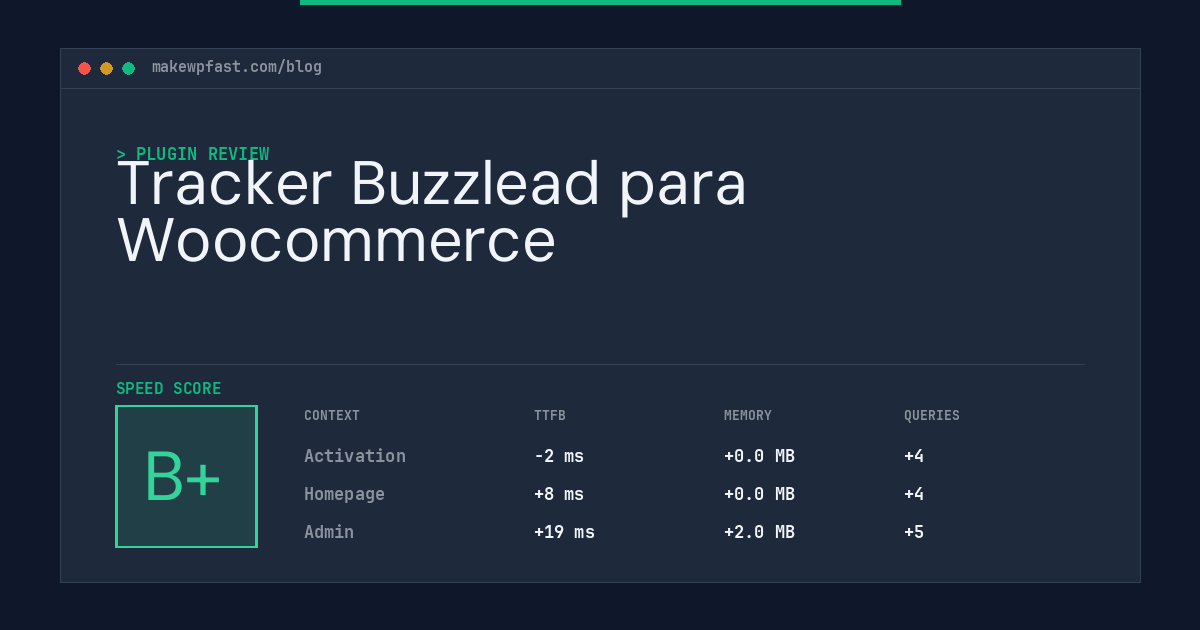 Tracker Buzzlead para Woocommerce - MakeWPFast