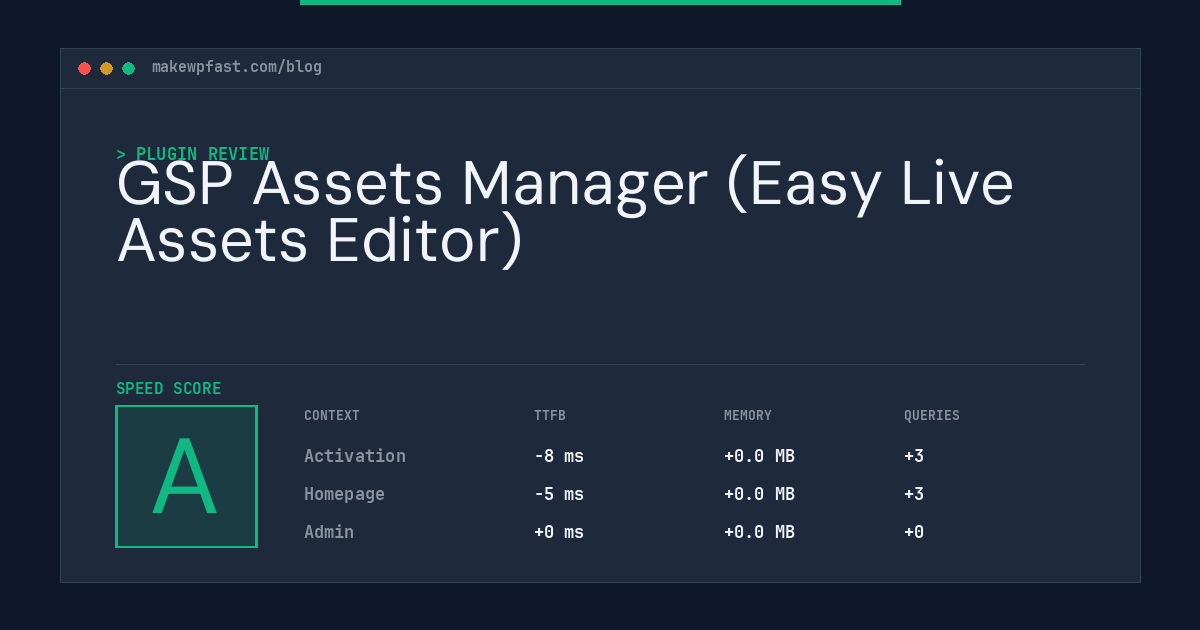 GSP Assets Manager (Easy Live Assets Editor) - MakeWPFast