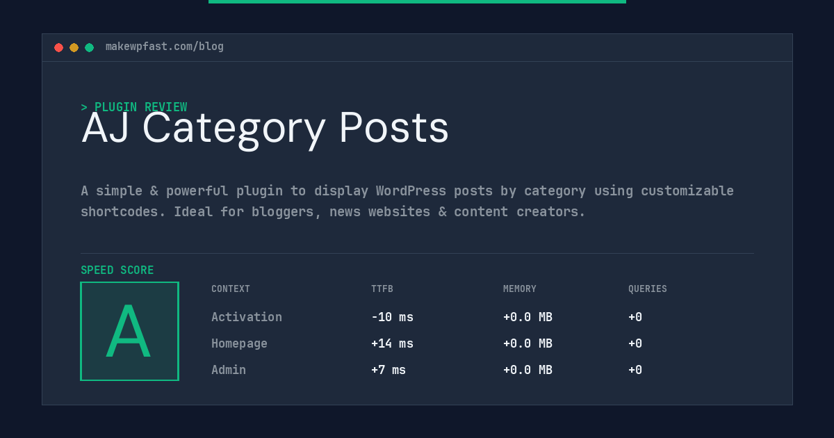 AJ Category Posts - MakeWPFast