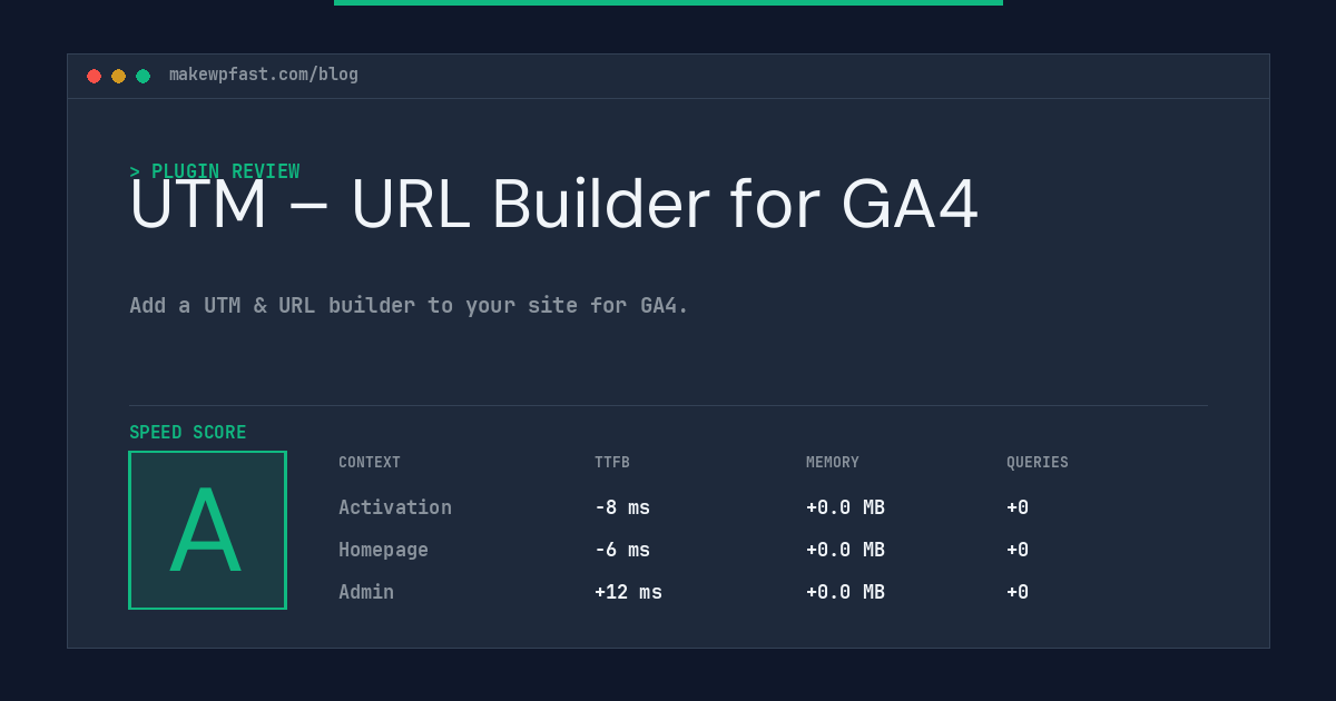 UTM – URL Builder for GA4 - MakeWPFast