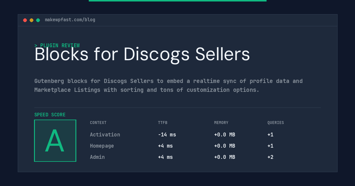 Blocks for Discogs Sellers - MakeWPFast