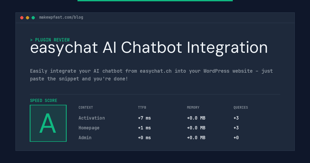 easychat AI Chatbot Integration - MakeWPFast