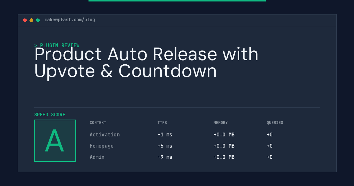 Product Auto Release with Upvote & Countdown - MakeWPFast