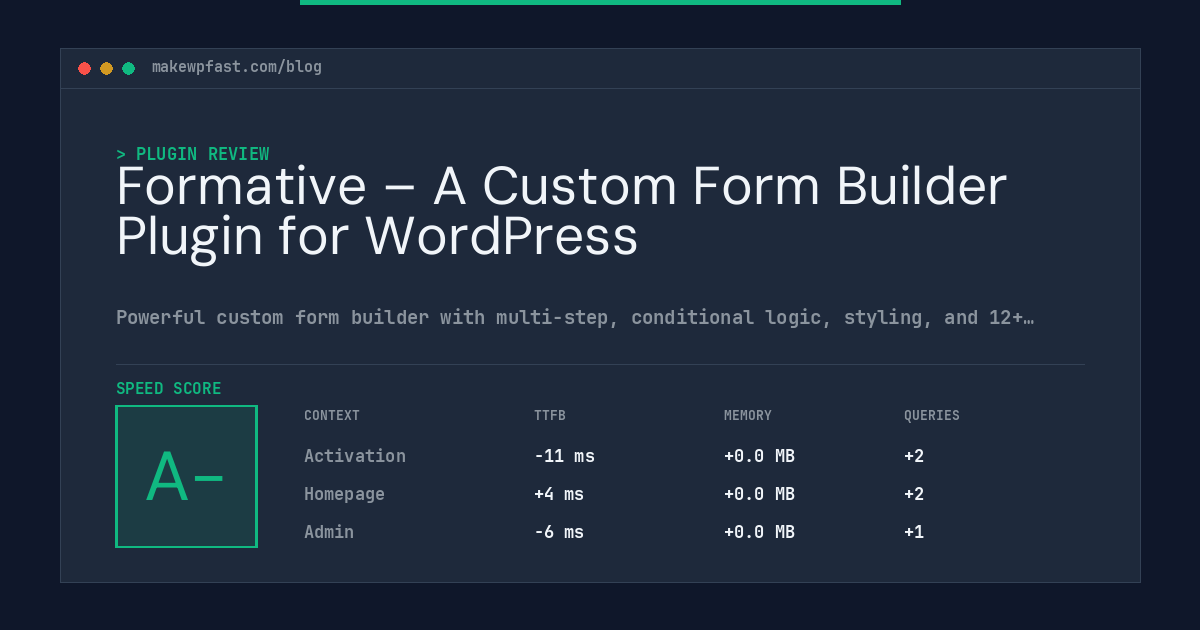 Formative – A Custom Form Builder Plugin for WordPress - MakeWPFast