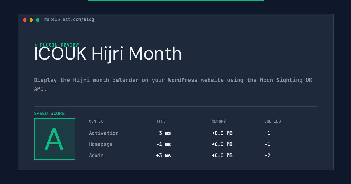 ICOUK Hijri Month - MakeWPFast