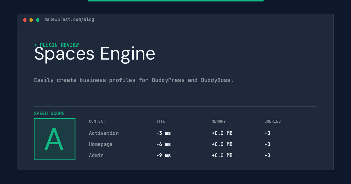 Spaces Engine - MakeWPFast