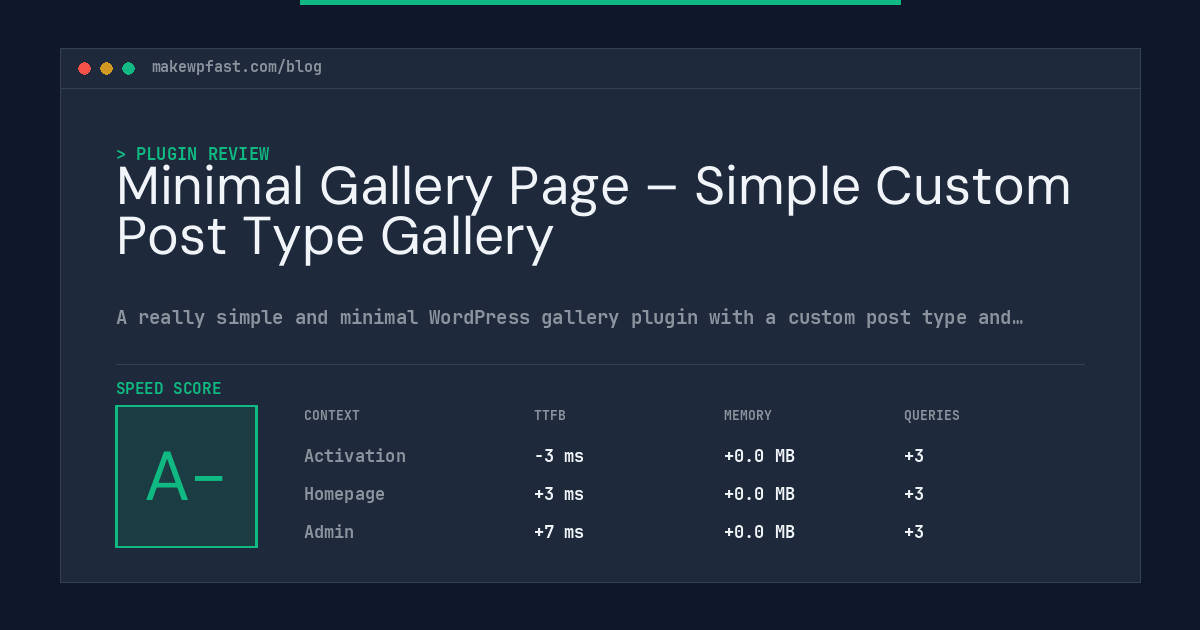 Minimal Gallery Page – Simple Custom Post Type Gallery - MakeWPFast