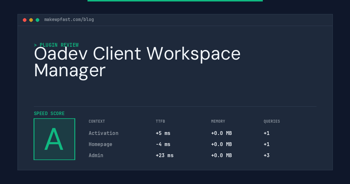 Oadev Client Workspace Manager - MakeWPFast