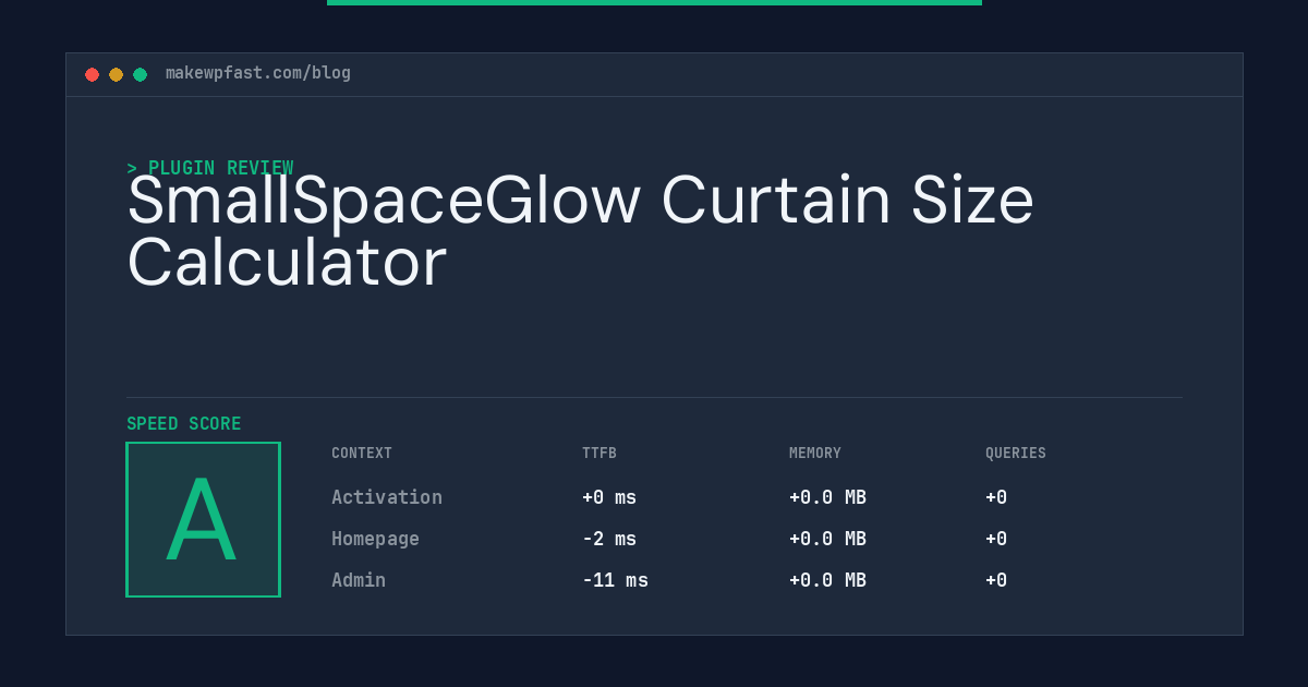 SmallSpaceGlow Curtain Size Calculator - MakeWPFast