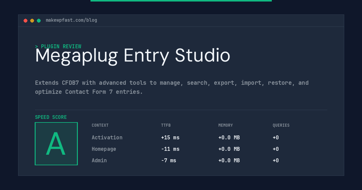 Megaplug Entry Studio - MakeWPFast