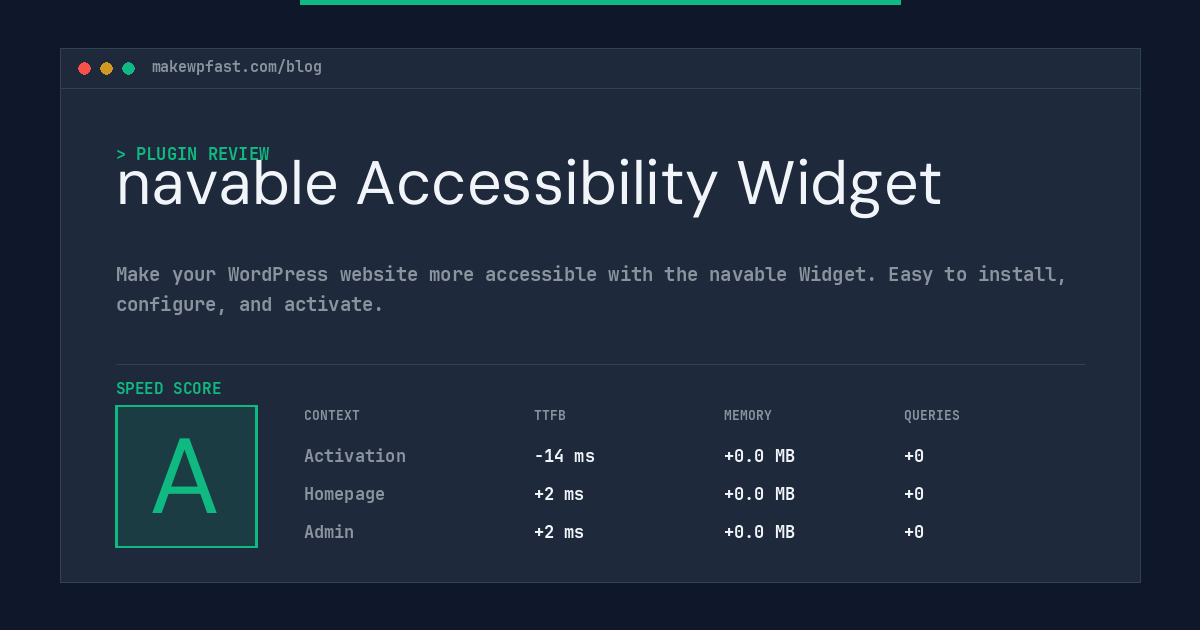 navable Accessibility Widget - MakeWPFast
