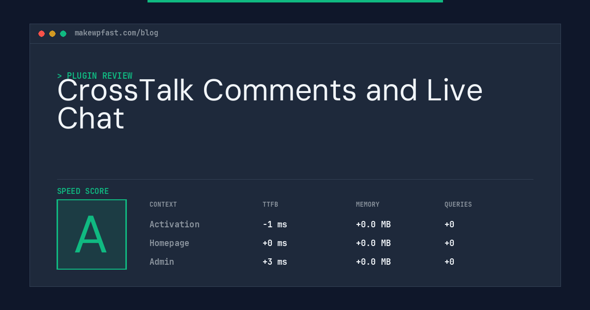 CrossTalk Comments and Live Chat - MakeWPFast
