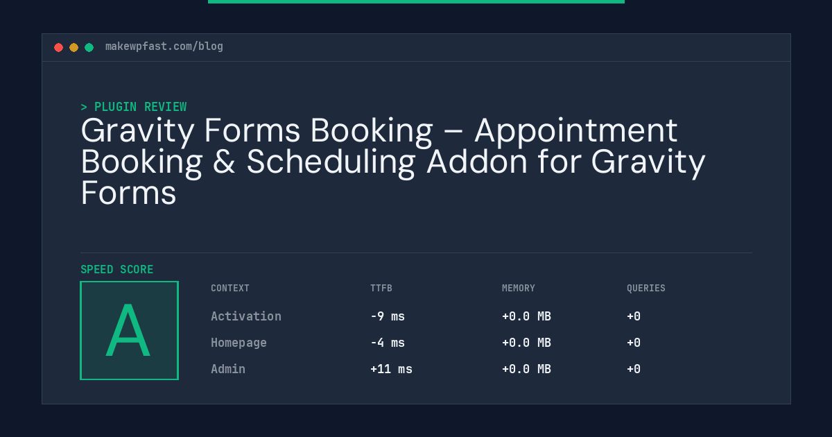 Gravity Forms Booking – Appointment Booking & Scheduling Addon for Gravity Forms - MakeWPFast