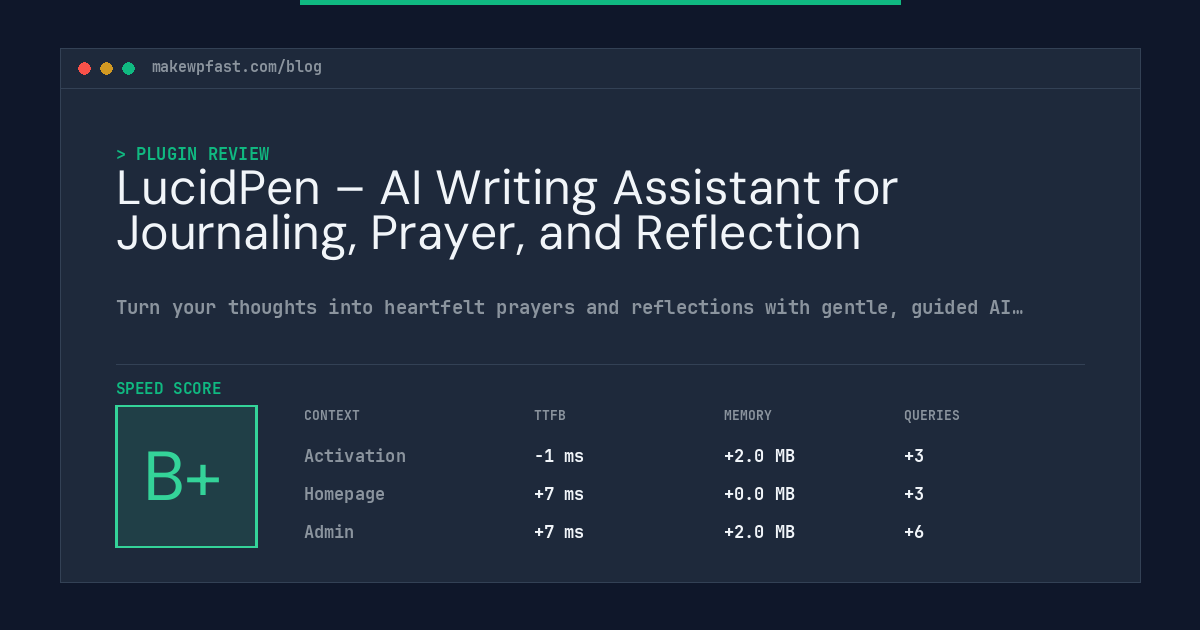 LucidPen – AI Writing Assistant for Journaling, Prayer, and Reflection - MakeWPFast