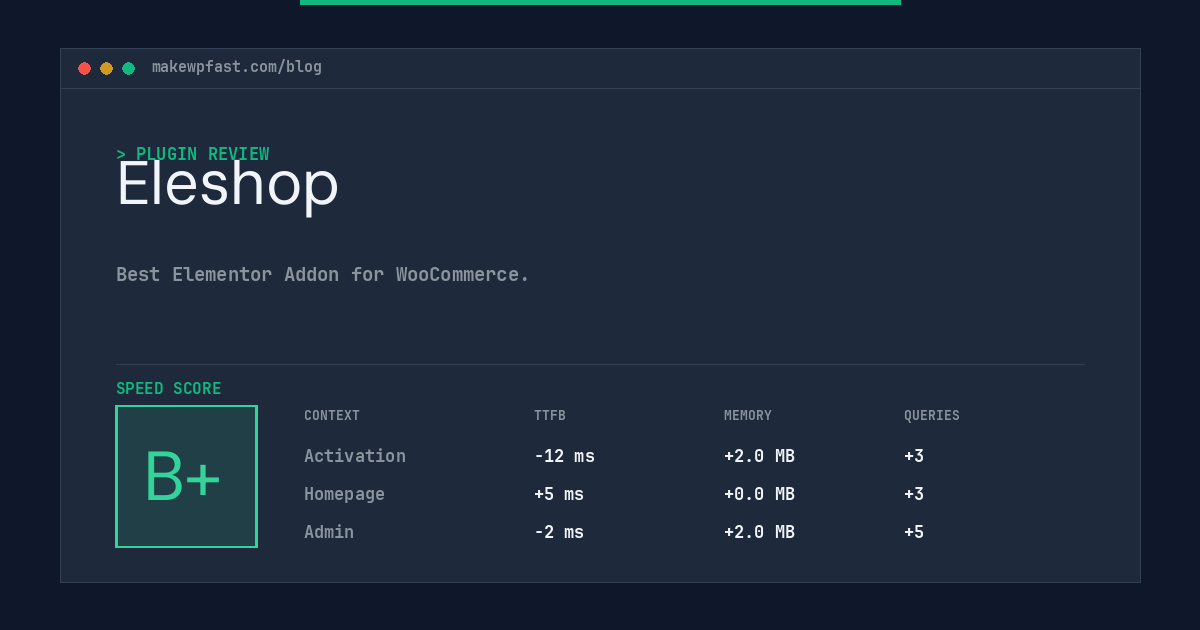 Eleshop - MakeWPFast