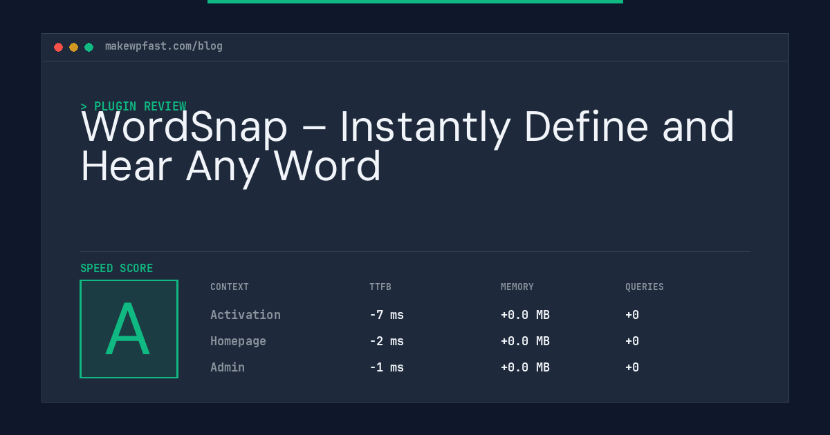 WordSnap – Instantly Define and Hear Any Word - MakeWPFast