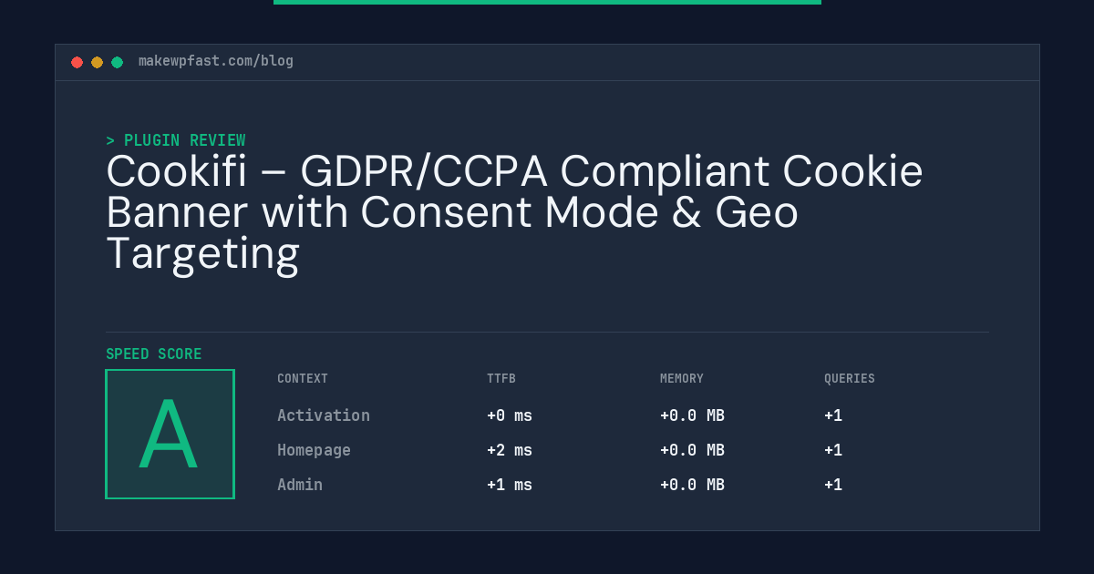 Cookifi – GDPR/CCPA Compliant Cookie Banner with Consent Mode & Geo Targeting - MakeWPFast