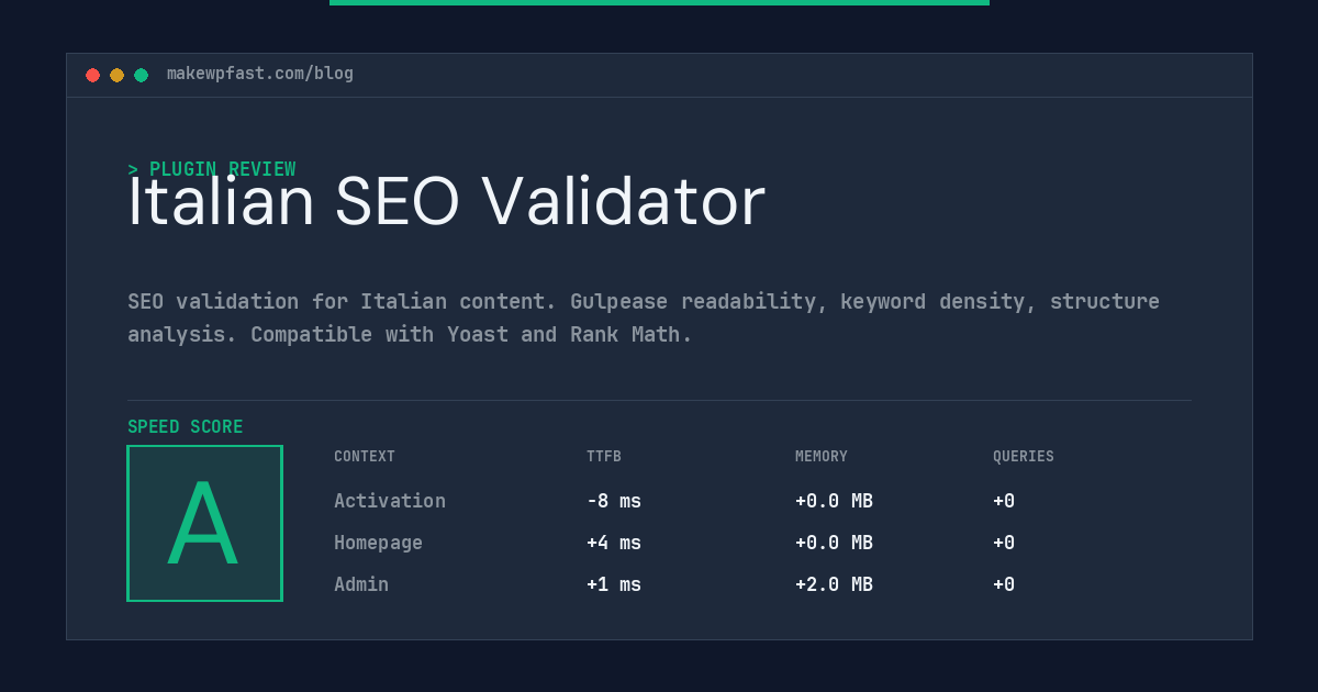 Italian SEO Validator - MakeWPFast