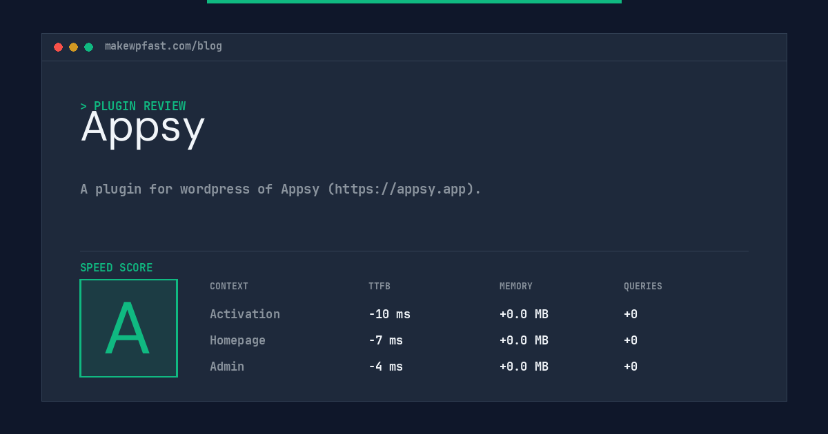 Appsy - MakeWPFast