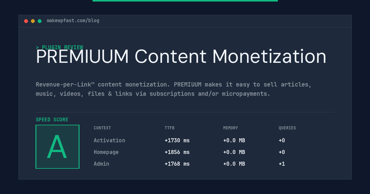PREMIUUM Content Monetization - MakeWPFast