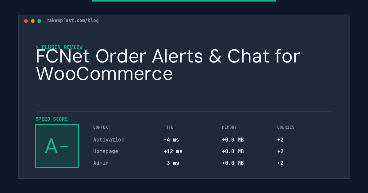FCNet Order Alerts & Chat for WooCommerce - MakeWPFast