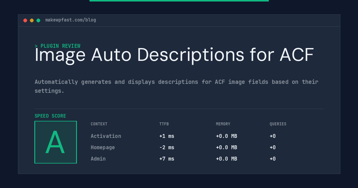 Image Auto Descriptions for ACF - MakeWPFast