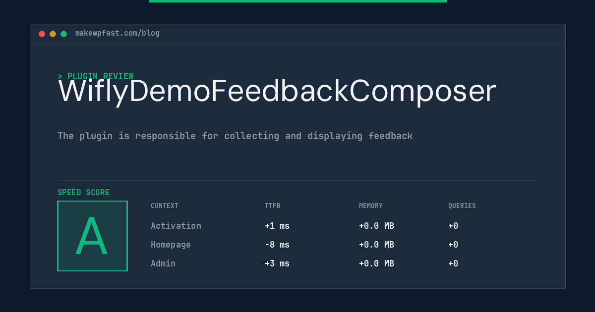 WiflyDemoFeedbackComposer - MakeWPFast