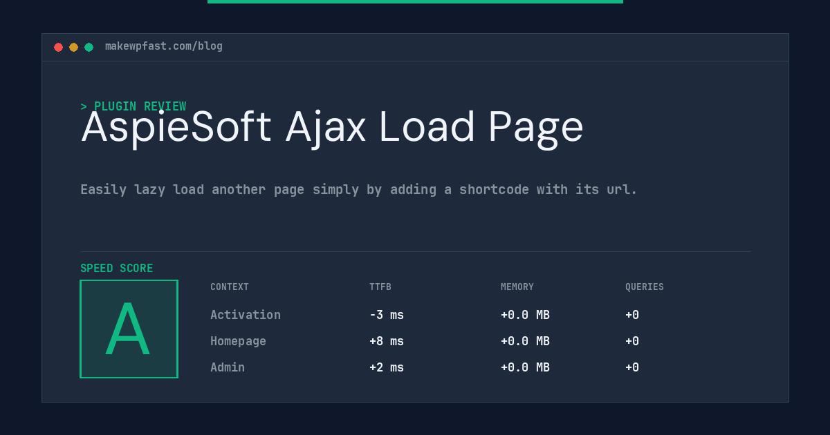 AspieSoft Ajax Load Page - MakeWPFast