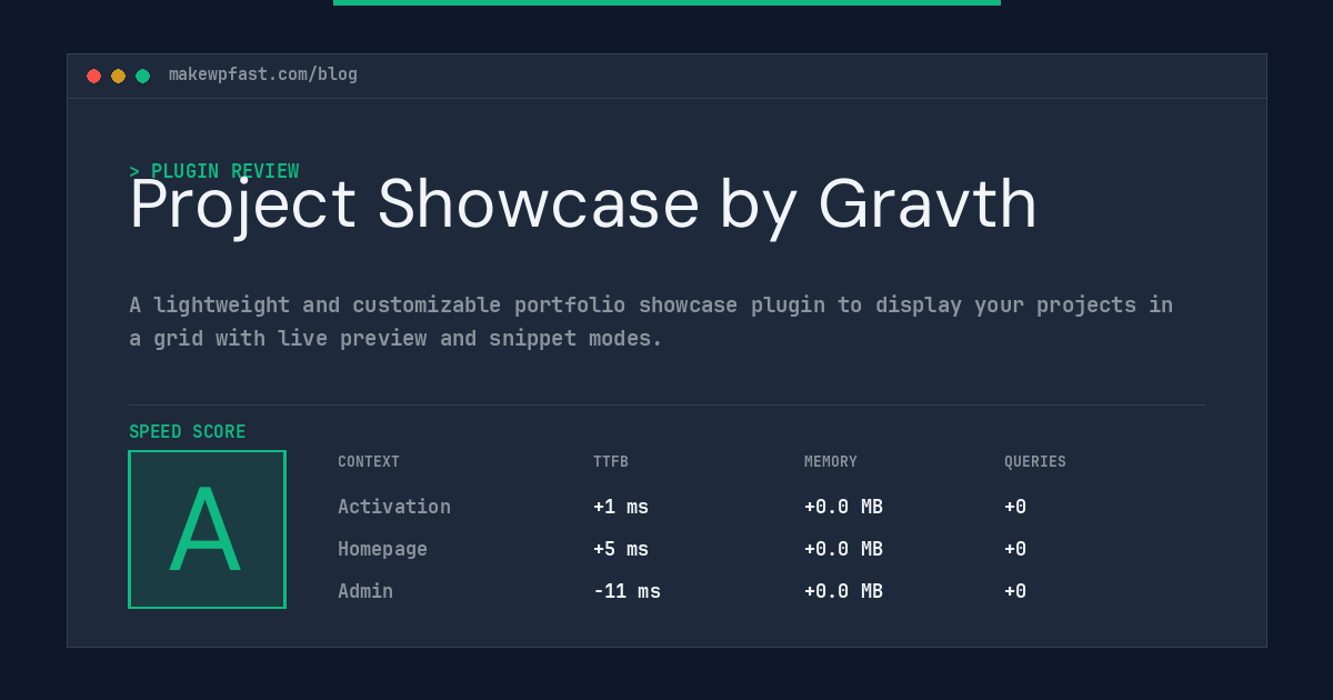 Project Showcase by Gravth - MakeWPFast