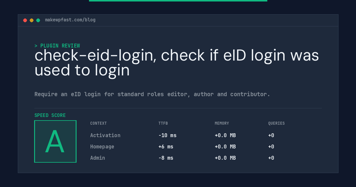 check-eid-login, check if eID login was used to login - MakeWPFast