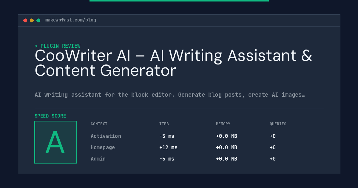 CooWriter AI – AI Writing Assistant & Content Generator - MakeWPFast