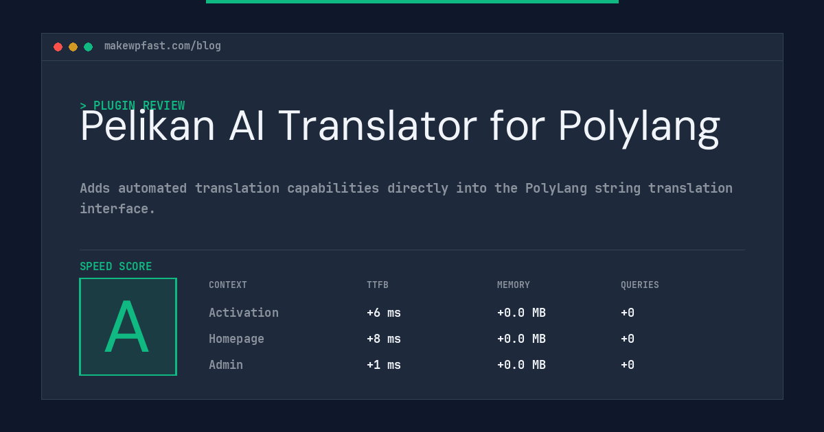 Pelikan AI Translator for Polylang - MakeWPFast