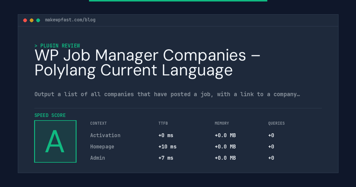WP Job Manager Companies – Polylang Current Language - MakeWPFast