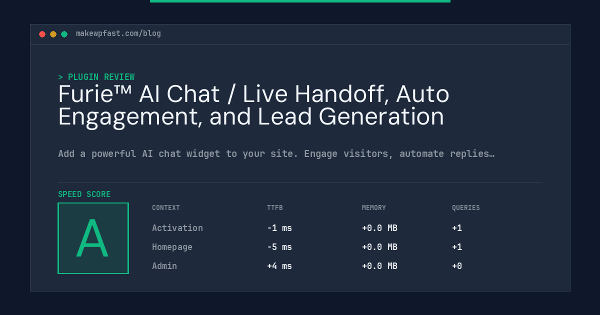 Furie™ AI Chat / Live Handoff, Auto Engagement, and Lead Generation - MakeWPFast