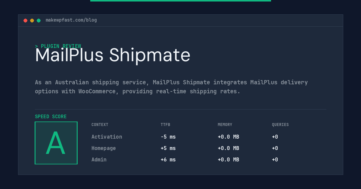 MailPlus Shipmate - MakeWPFast
