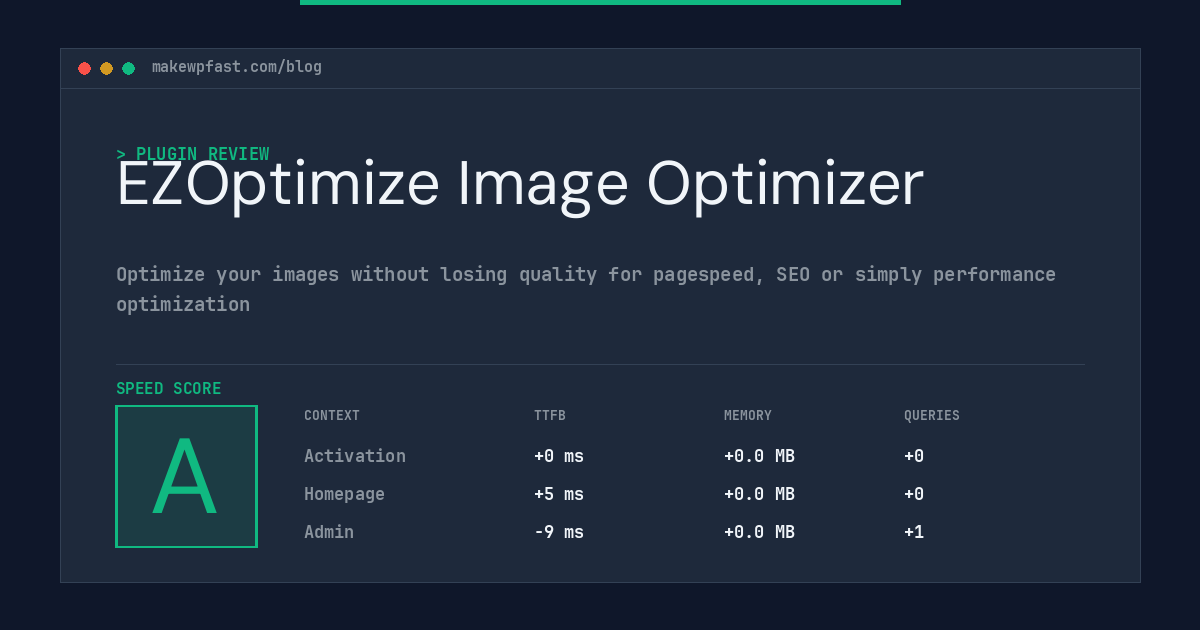 EZOptimize Image Optimizer - MakeWPFast