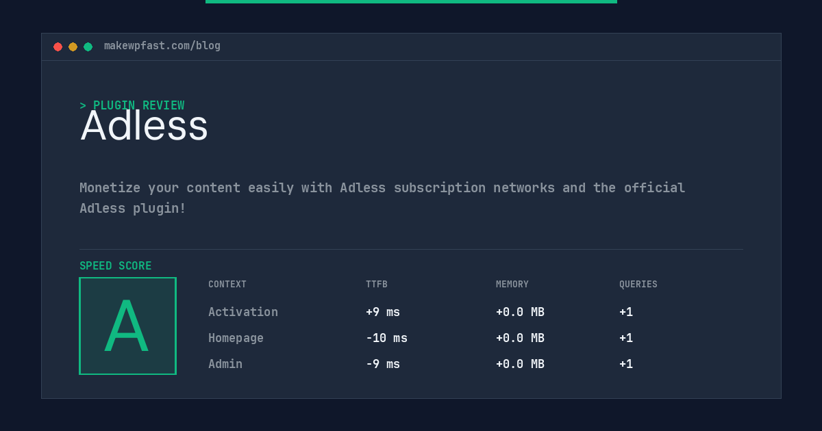 Adless - MakeWPFast