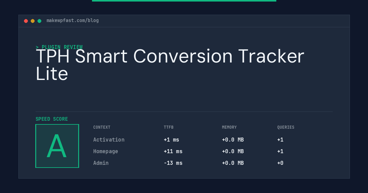 TPH Smart Conversion Tracker Lite - MakeWPFast