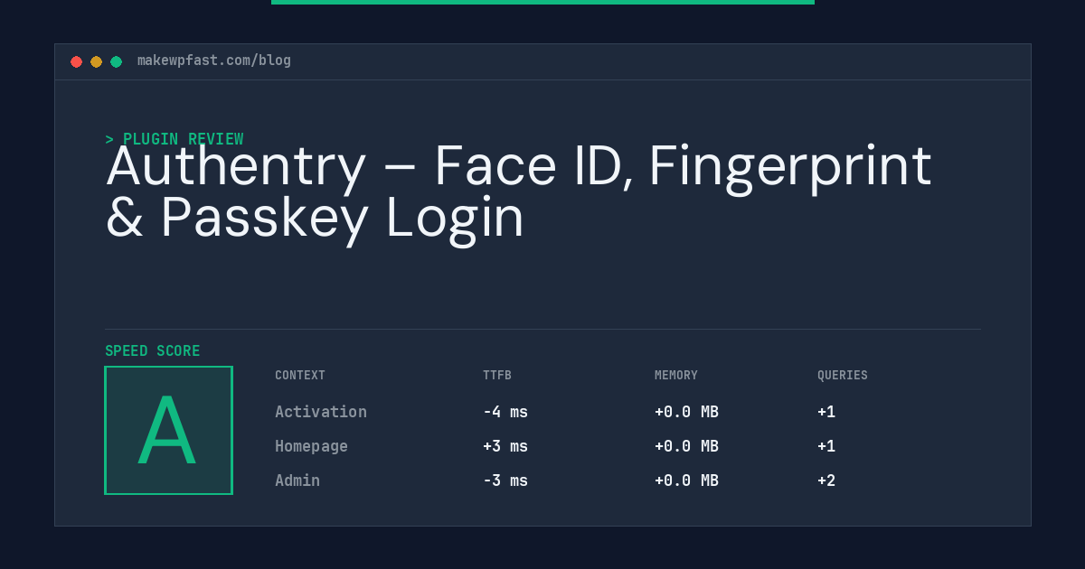 Authentry – Face ID, Fingerprint & Passkey Login - MakeWPFast