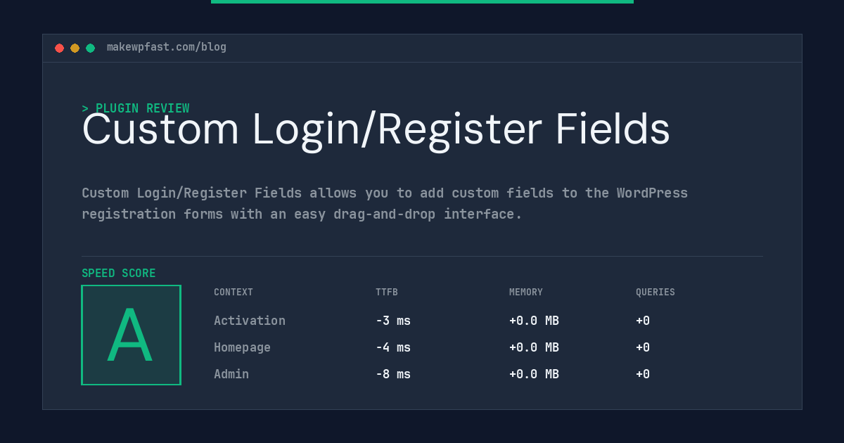 Custom Login/Register Fields - MakeWPFast