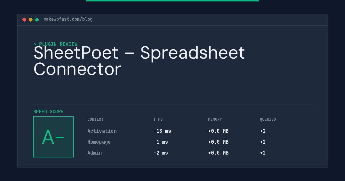 SheetPoet – Spreadsheet Connector - MakeWPFast