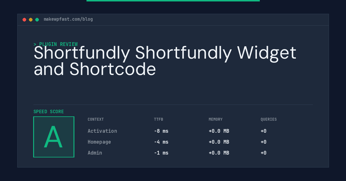 Shortfundly Shortfundly Widget and Shortcode - MakeWPFast