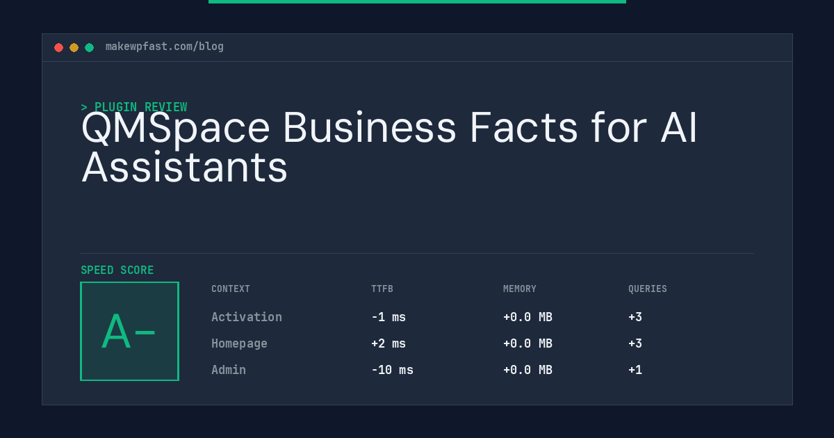QMSpace Business Facts for AI Assistants - MakeWPFast